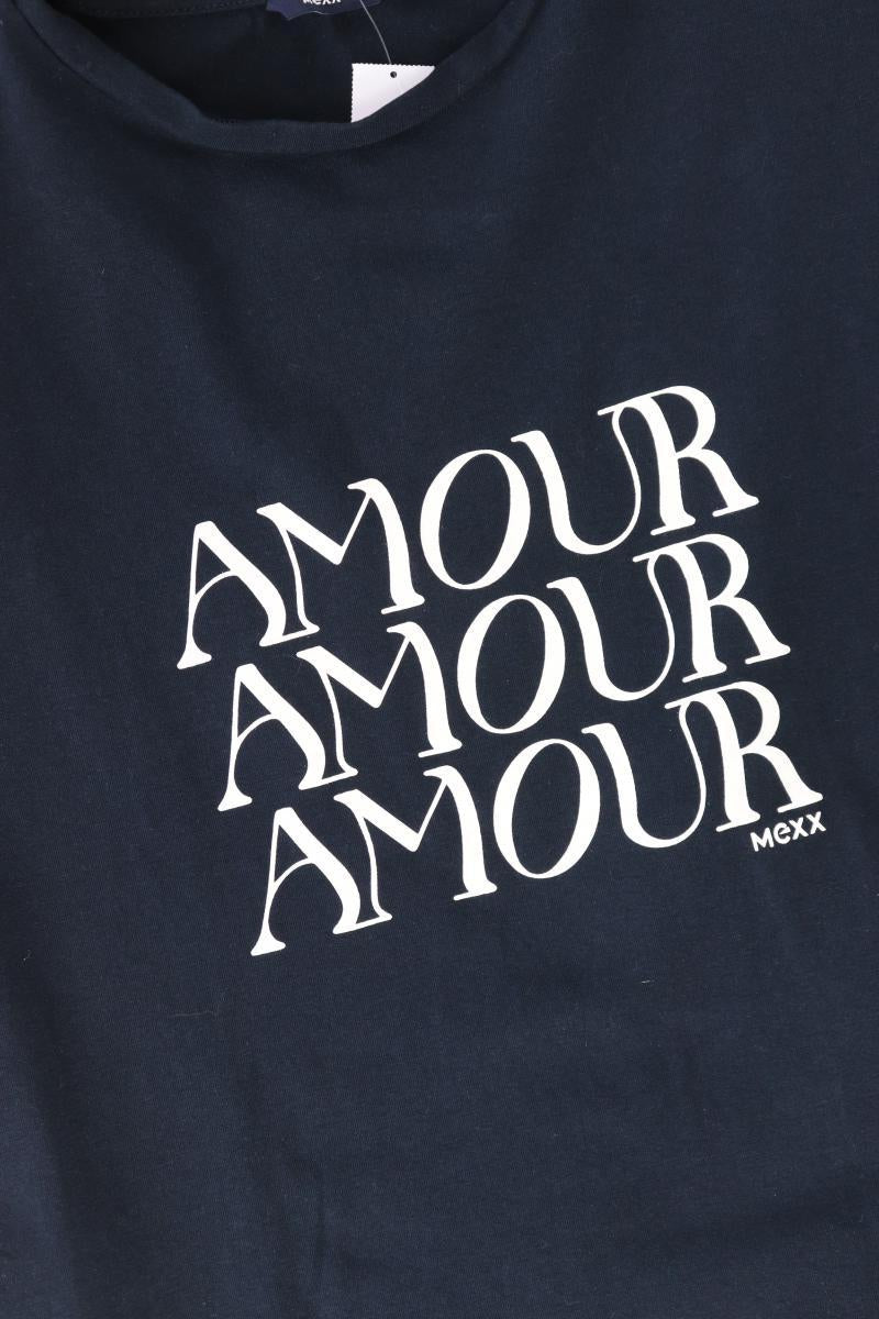 Mexx Printshirt Gr. L Kurzarm blau aus Baumwolle