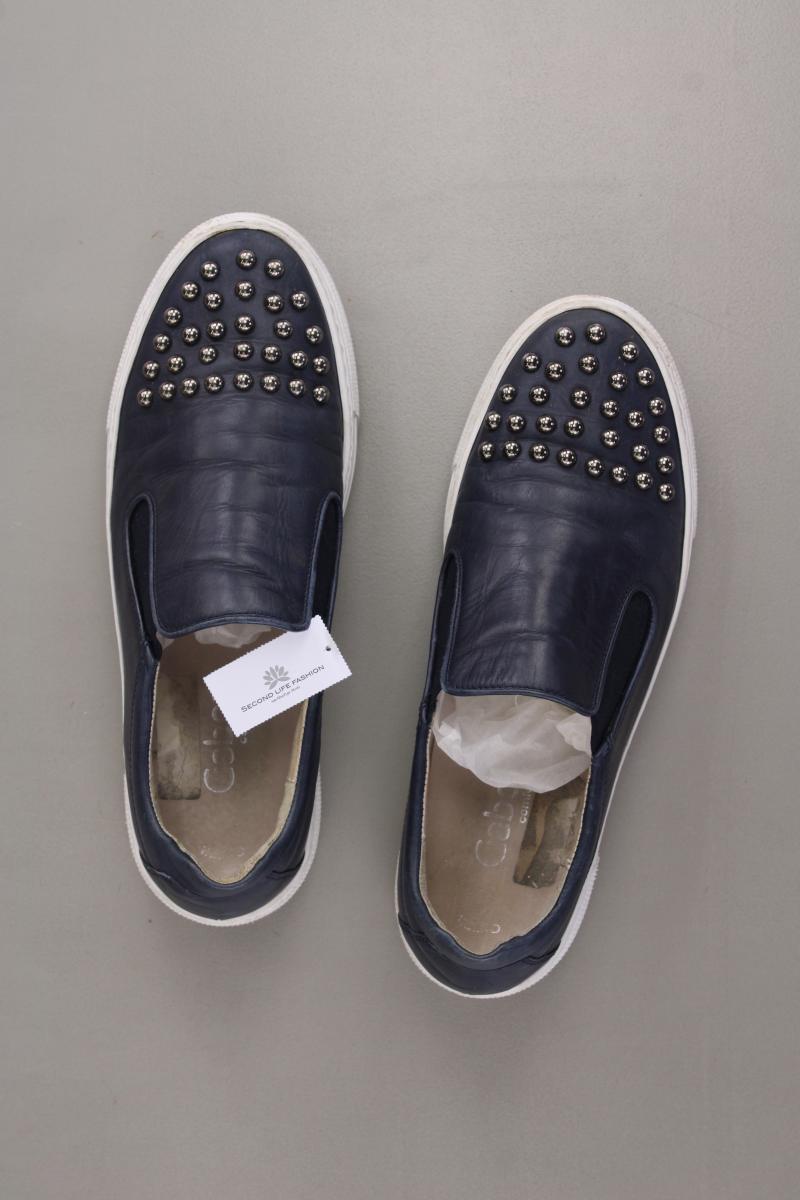 Gabor Loafers Gr. 39 blau aus Leder
