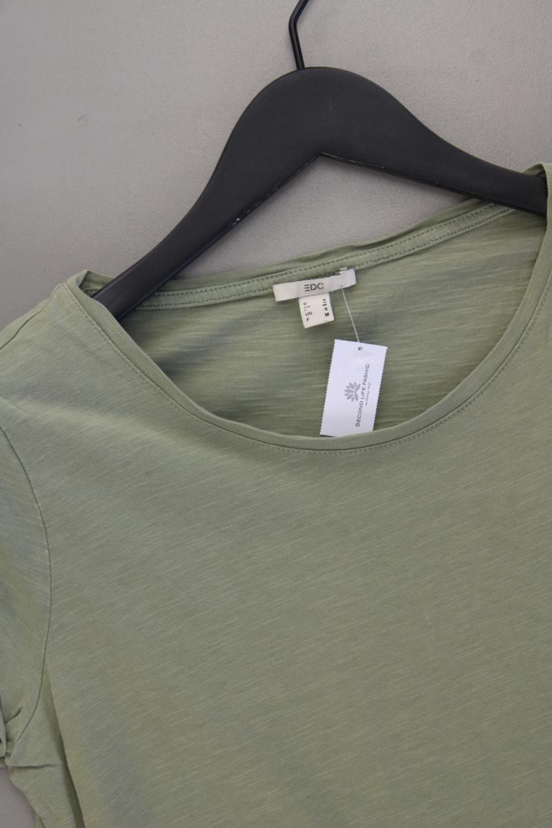 edc by Esprit T-Shirt Gr. S Kurzarm olivgrün aus Baumwolle