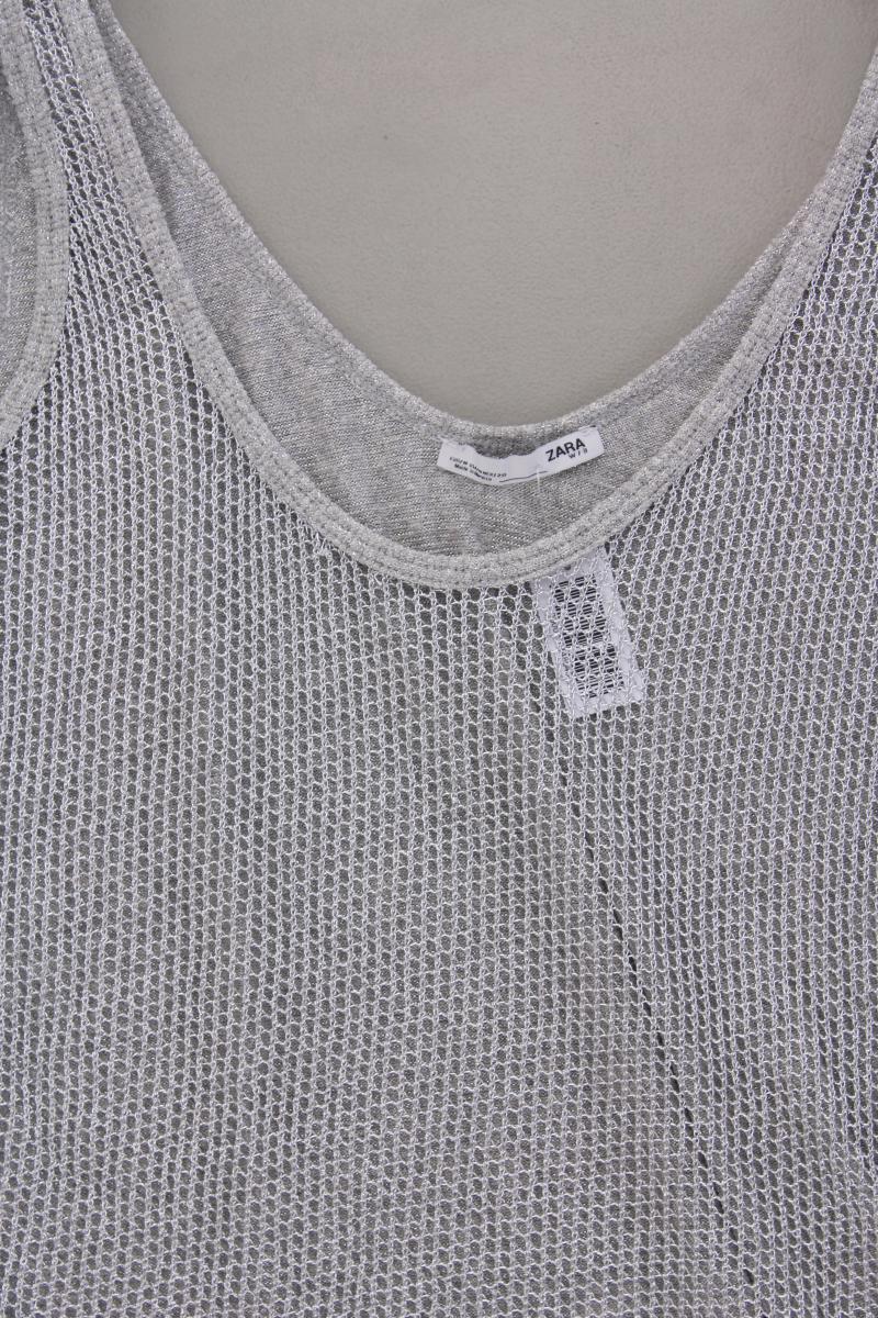 Zara Trägertop Gr. M mit Glitzer silber
