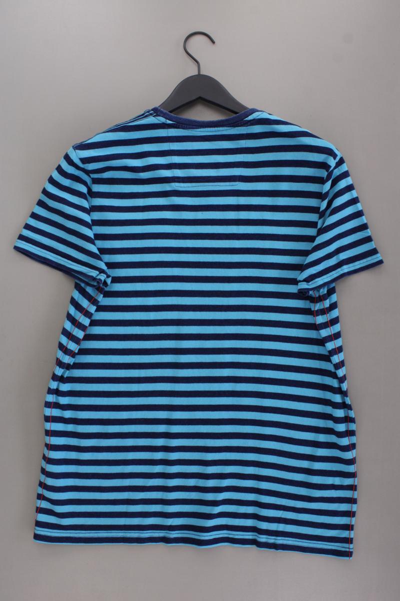 s'questo Ringelshirt für Herren Gr. L gestreift Kurzarm blau aus Baumwolle