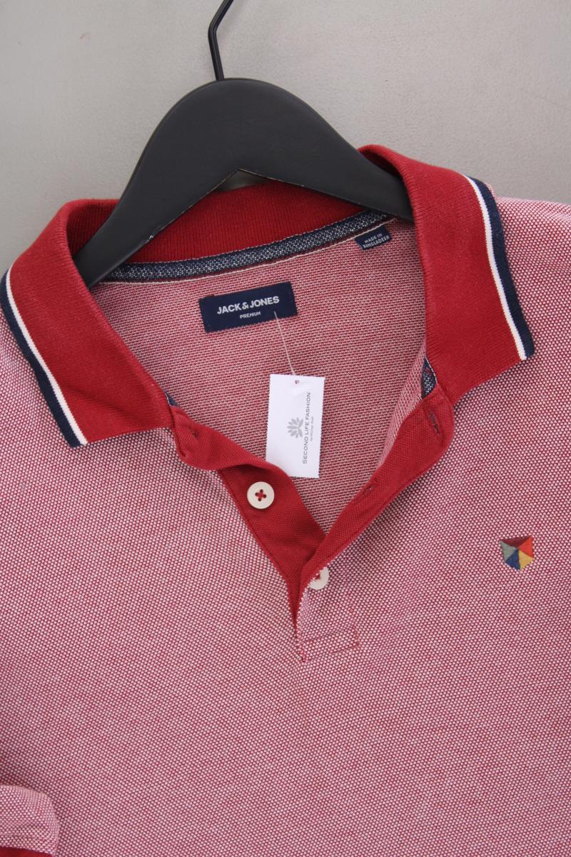 Jack & Jones Poloshirt für Herren Gr. M Kurzarm rot