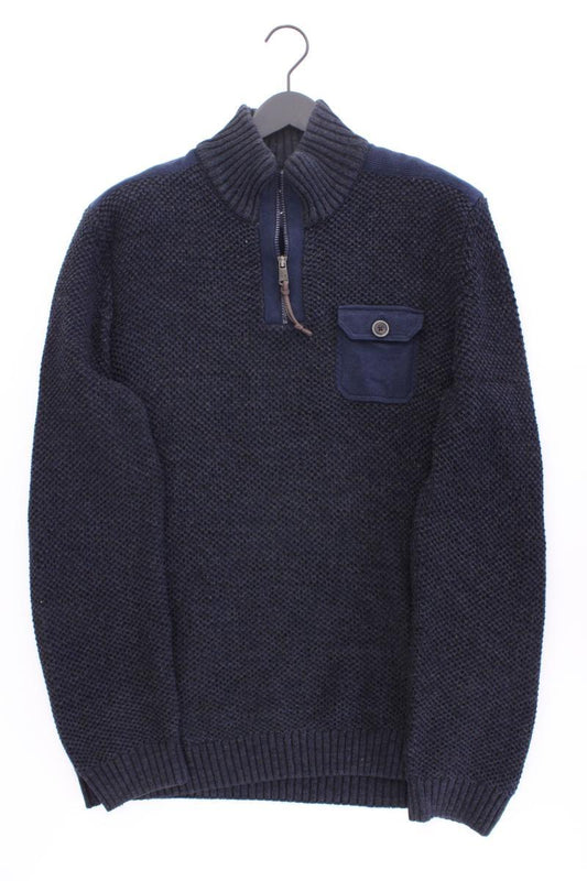 Lerros Grobstrickpullover für Herren Gr. 54 blau aus Baumwolle