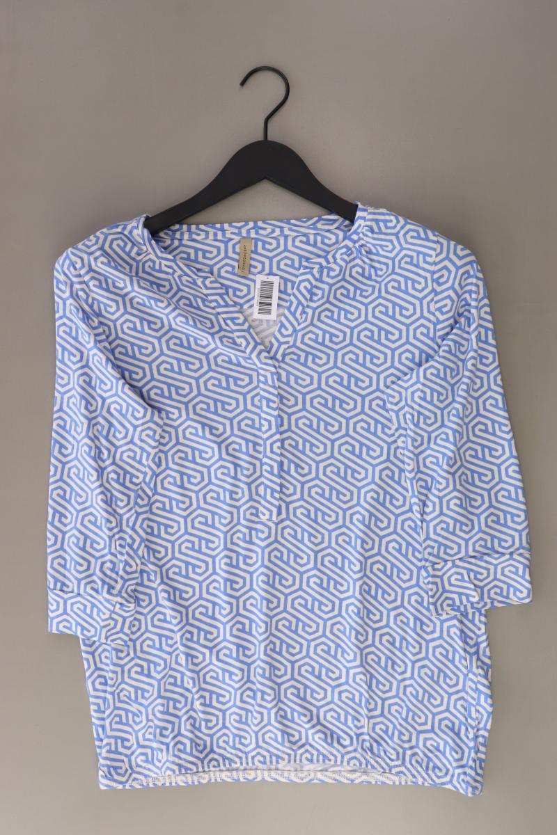 soyaconcept Printshirt Gr. S 3/4 Ärmel blau aus Baumwolle