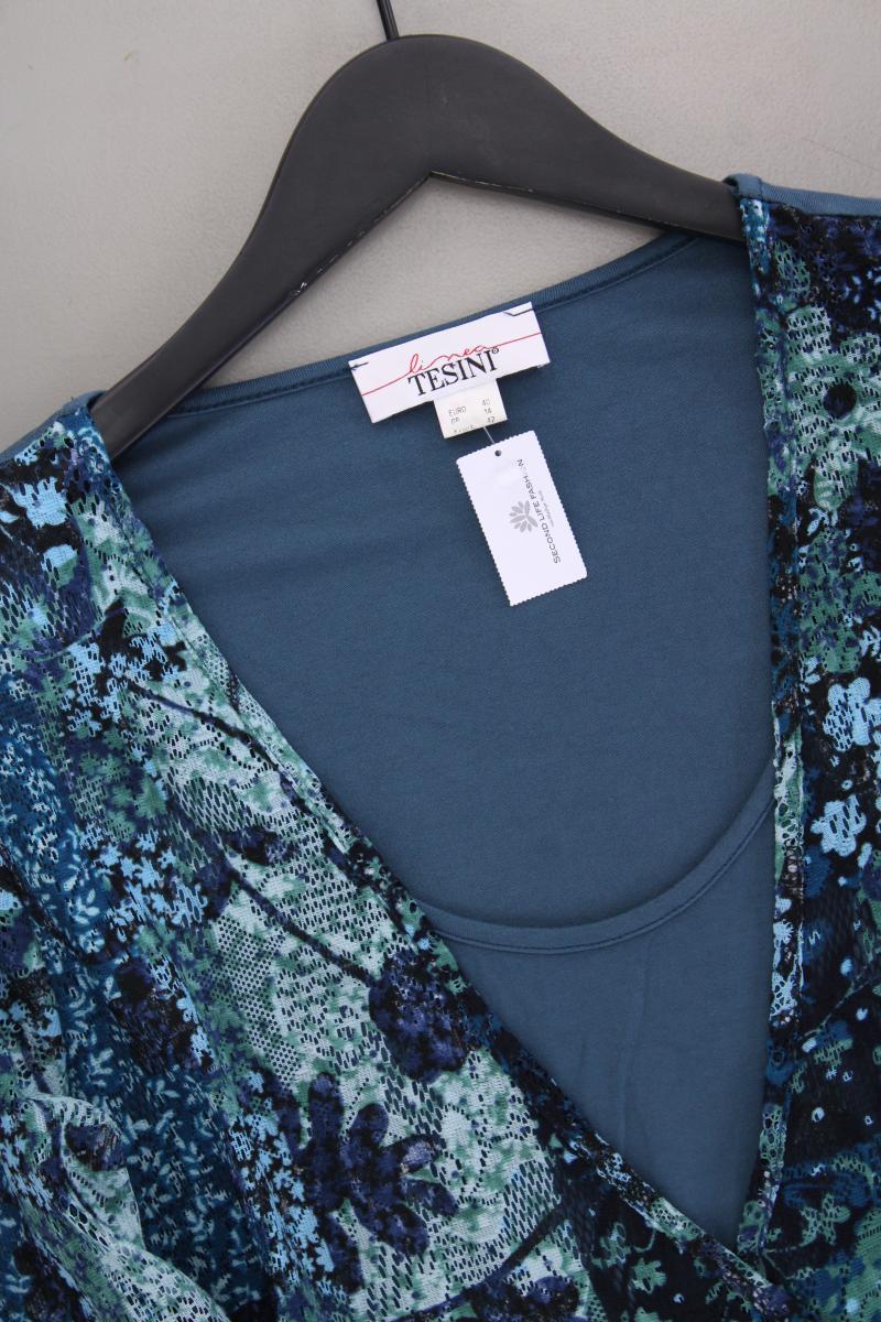 Linea Tesini Longshirt Gr. 40 Langarm blau aus Viskose