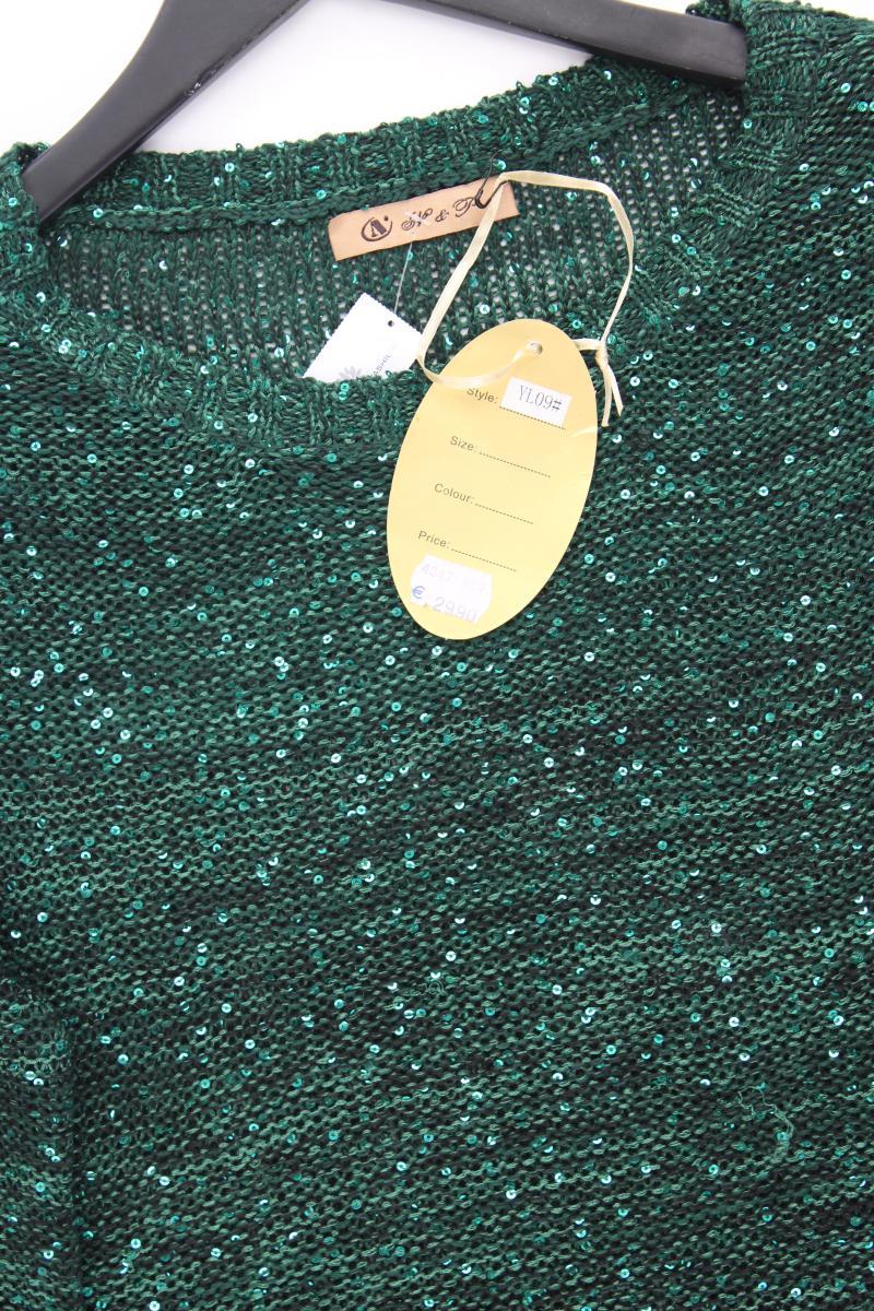 Grobstrickpullover Gr. M neu mit Etikett Neupreis: 29,9€! mit Pailletten grün