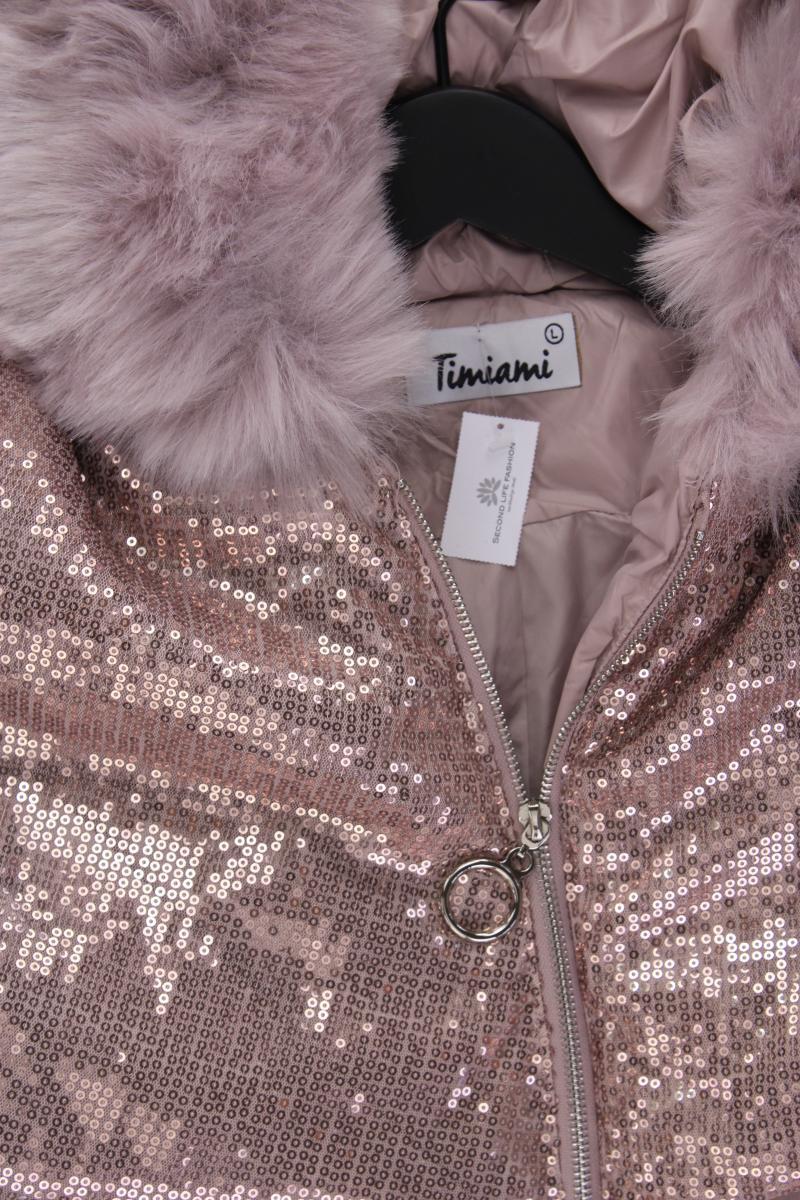 Timami Winterjacke Gr. L neuwertig mit Pailletten rosa aus Polyester