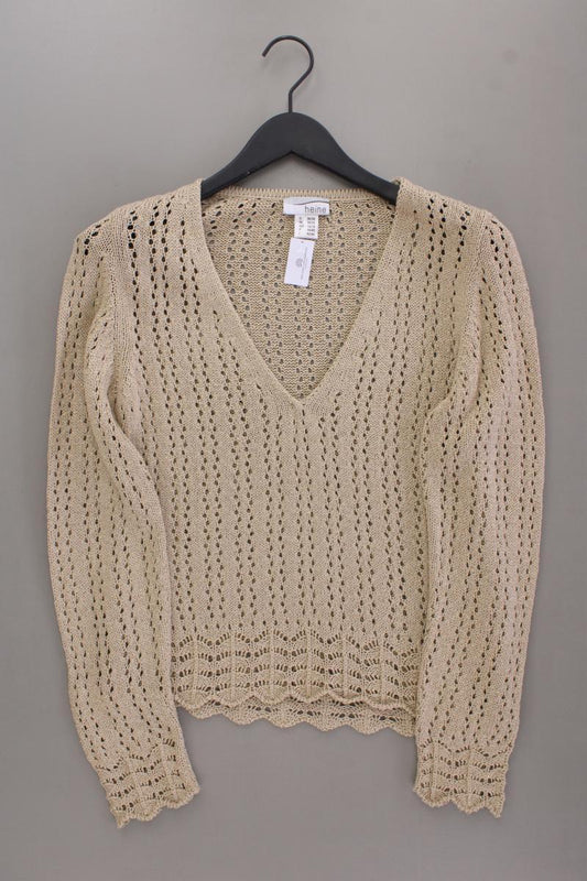 Heine Langarmpullover Gr. 36/38 neuwertig gold aus Polyacryl