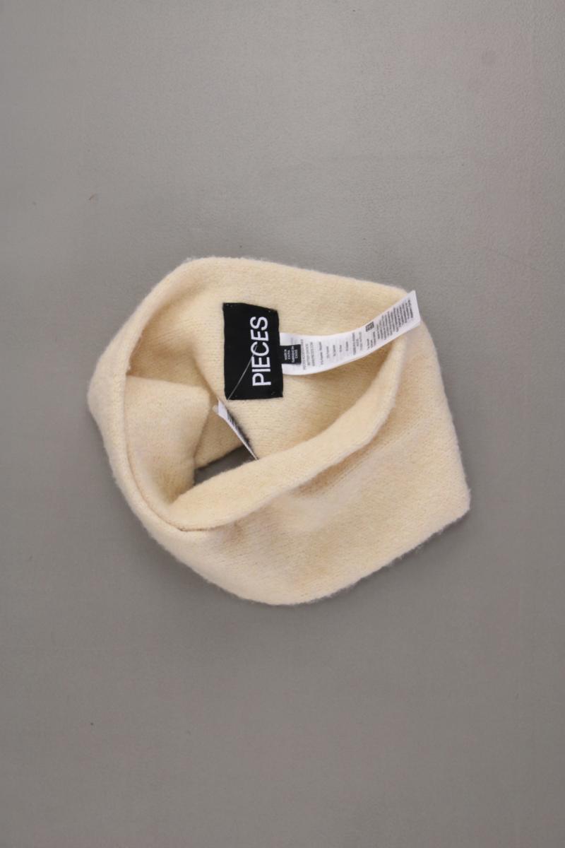 Pieces Stirnband mit Kaschmir neuwertig creme aus Polyester