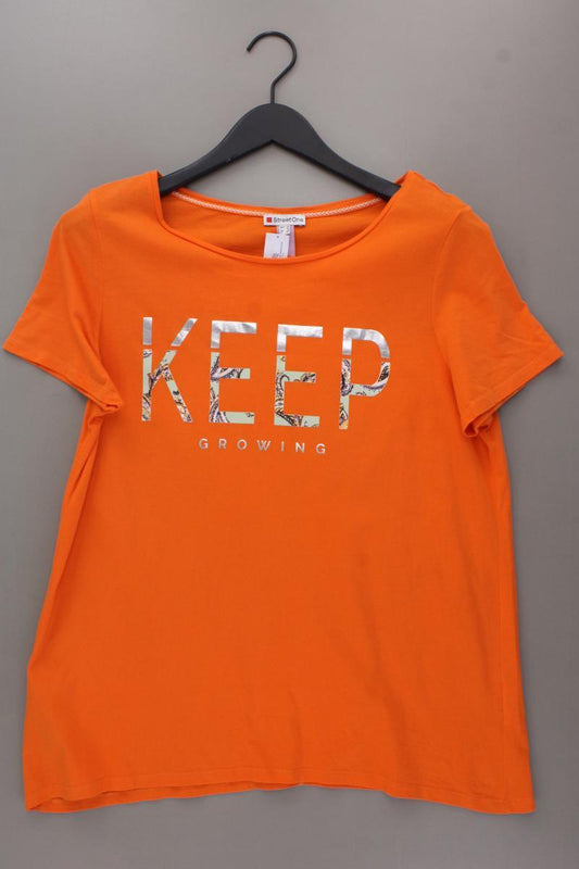 Street One Printshirt Gr. 42 neuwertig Kurzarm orange
