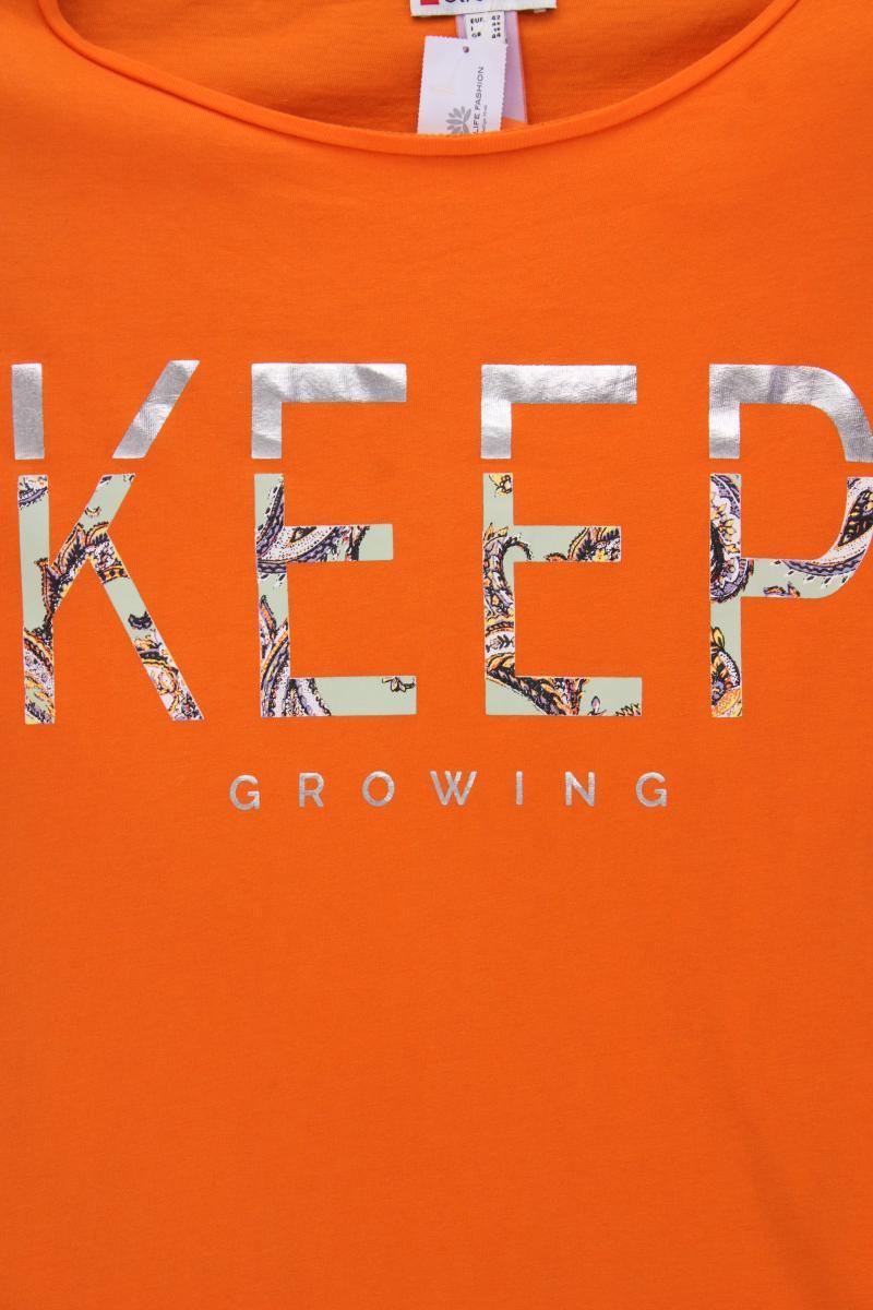 Street One Printshirt Gr. 42 neuwertig Kurzarm orange