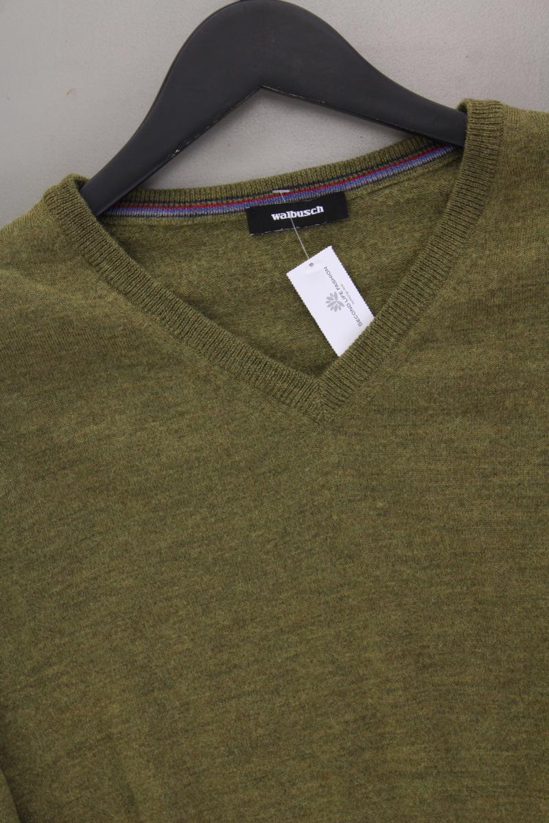 Walbusch Wollpullover für Herren Gr. 62/64 grün