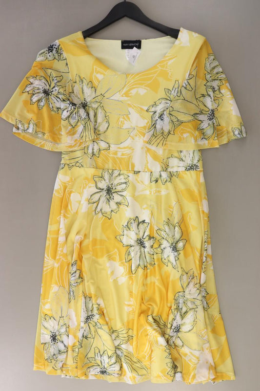 amy by AMY VERMONT Kurzarmkleid Gr. 42 mit Blumenmuster gelb aus Polyester