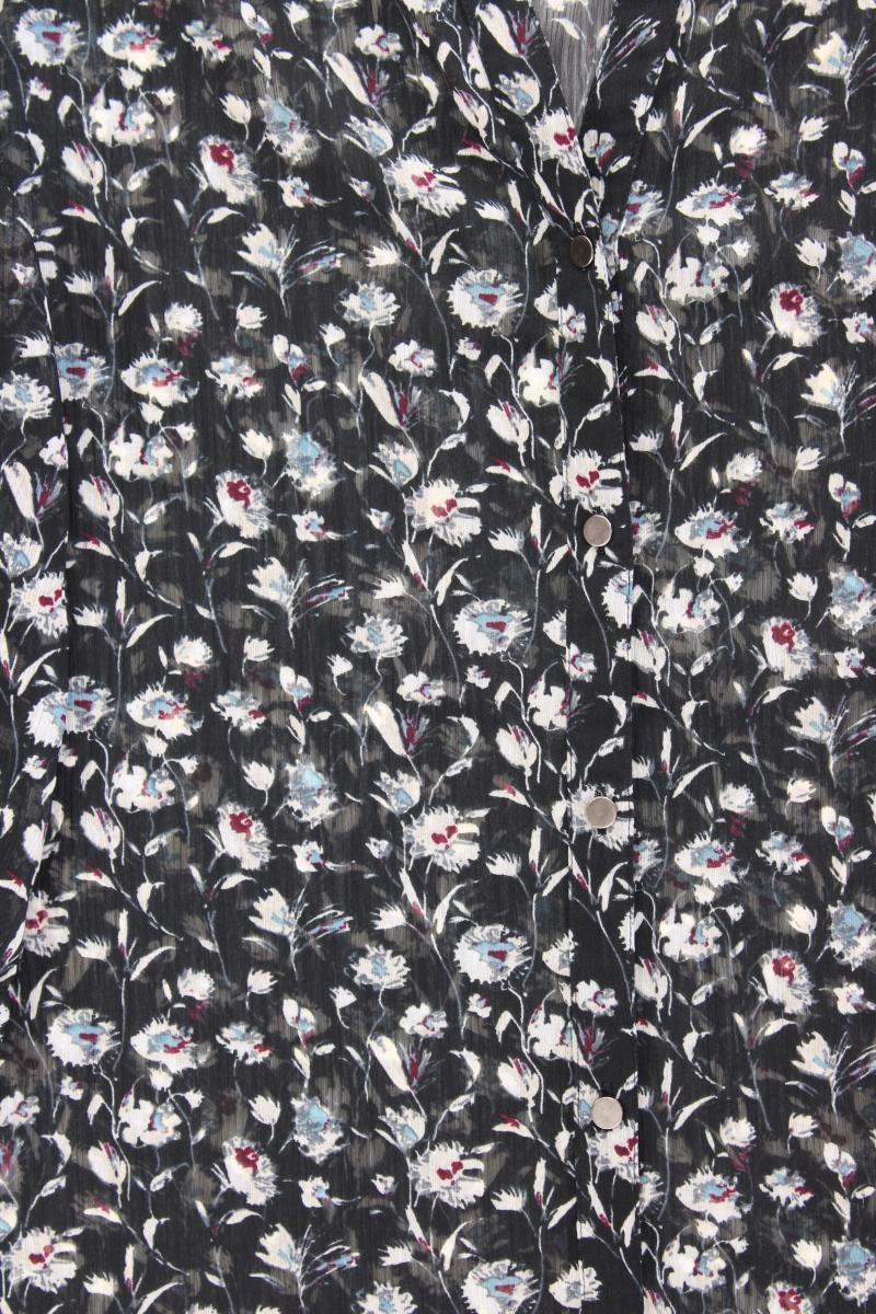 Street One Classic Bluse Gr. 40 mit Blumenmuster 3/4 Ärmel schwarz aus Polyester