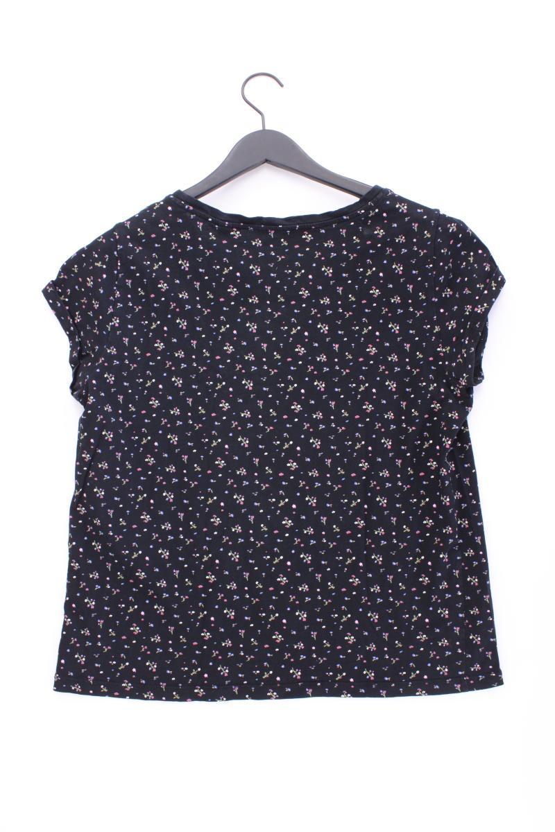 Esprit Printshirt Gr. XL mit Blumenmuster Kurzarm schwarz