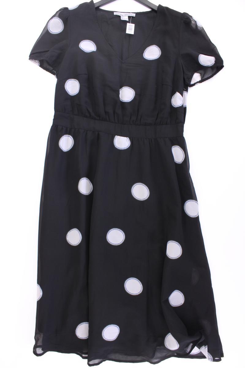 Ashley Brooke Chiffonkleid Gr. 42 gepunktet Kurzarm schwarz