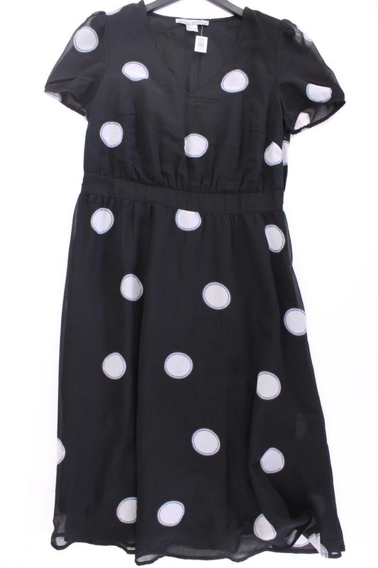 Ashley Brooke Chiffonkleid Gr. 42 gepunktet Kurzarm schwarz
