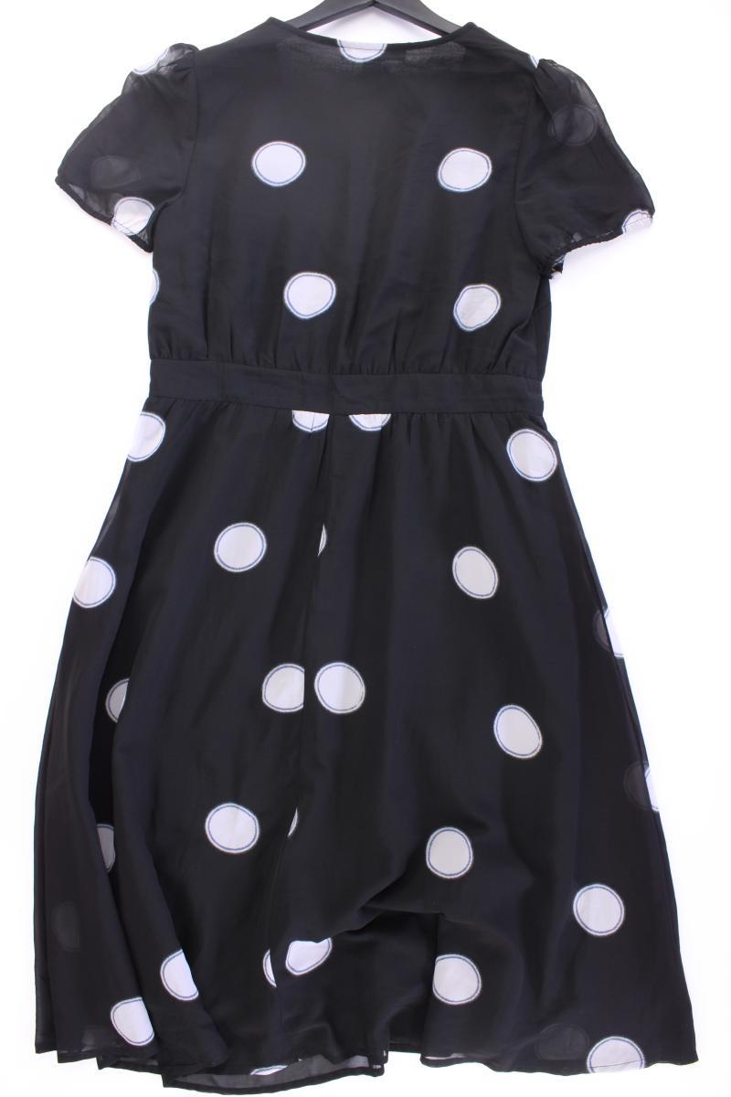 Ashley Brooke Chiffonkleid Gr. 42 gepunktet Kurzarm schwarz