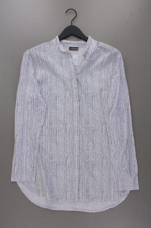 Street One Longbluse Gr. 44 geometrisches Muster Langarm grau aus Polyester
