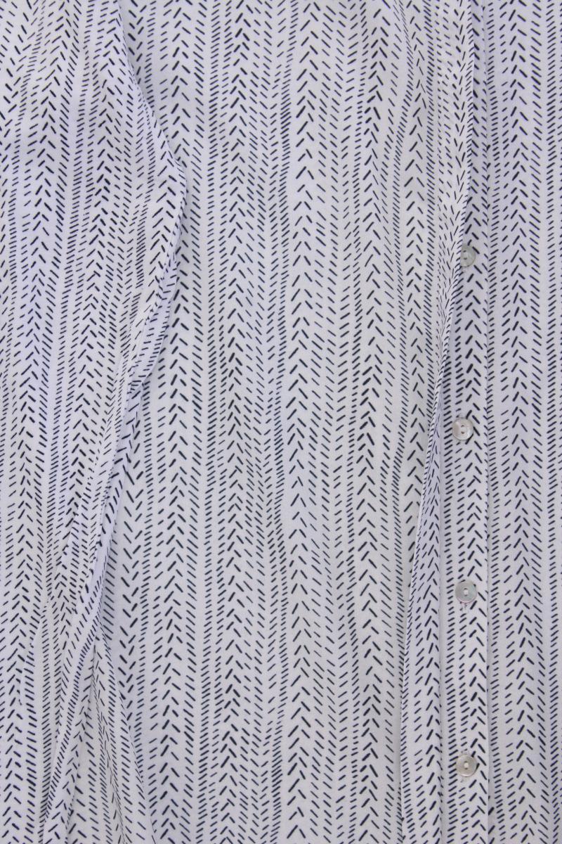 Street One Longbluse Gr. 44 geometrisches Muster Langarm grau aus Polyester