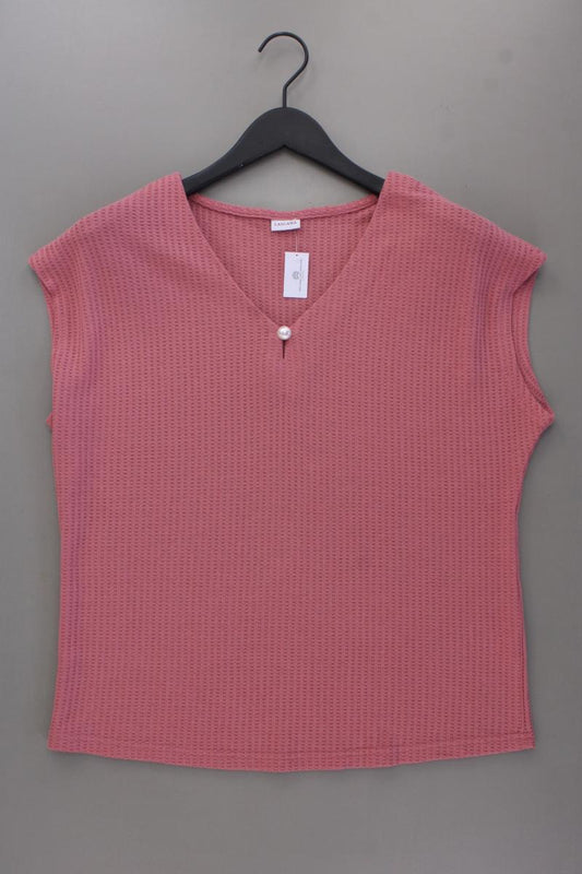 Lascana Shirt mit V-Ausschnitt Gr. 44/46 neuwertig Kurzarm rosa aus Polyester
