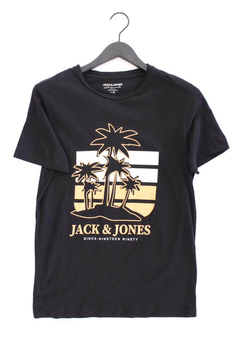 Jack & Jones Printshirt für Herren Gr. M Kurzarm schwarz