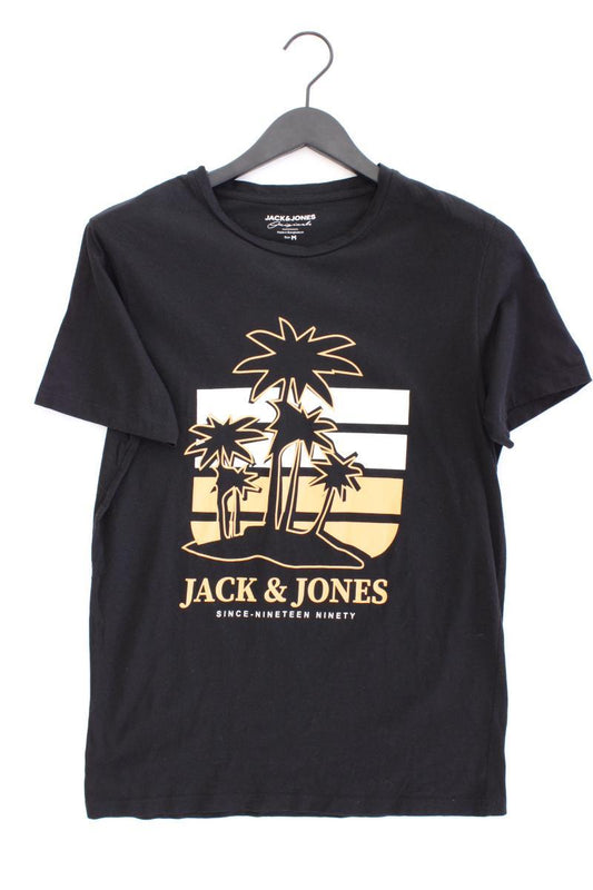 Jack & Jones Printshirt für Herren Gr. M Kurzarm schwarz