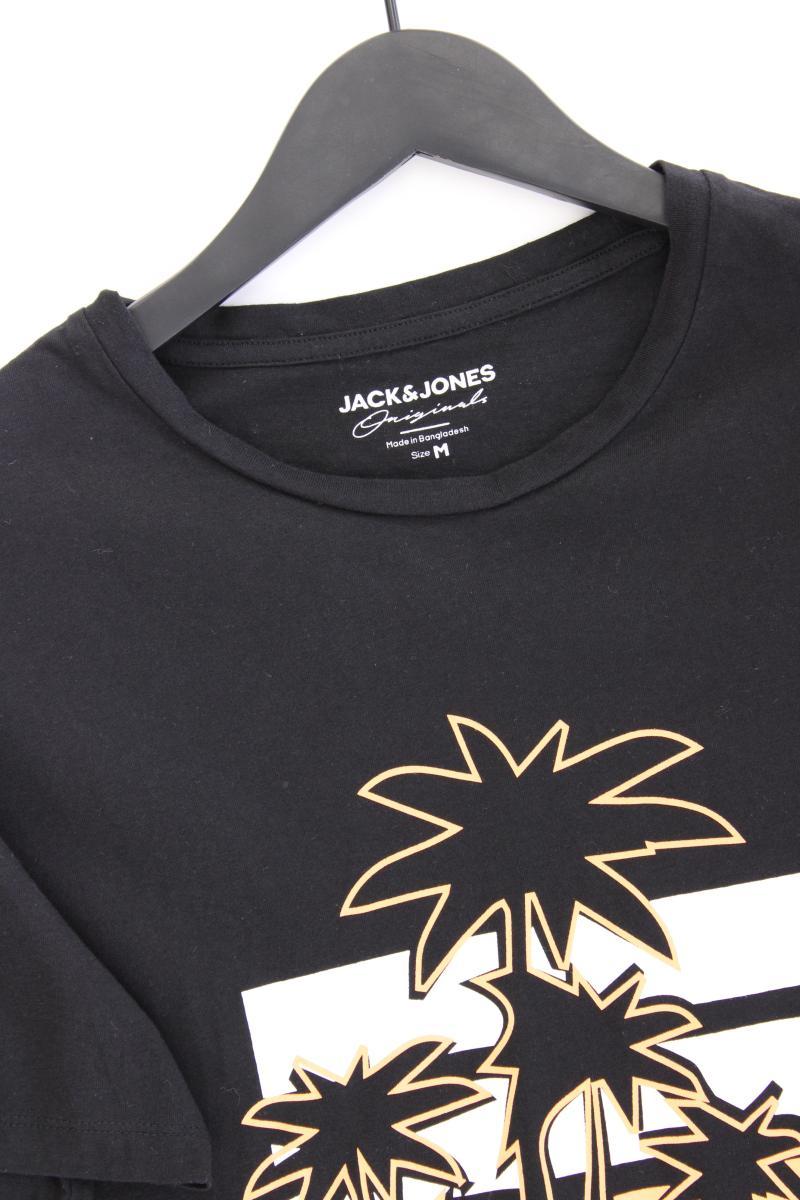 Jack & Jones Printshirt für Herren Gr. M Kurzarm schwarz