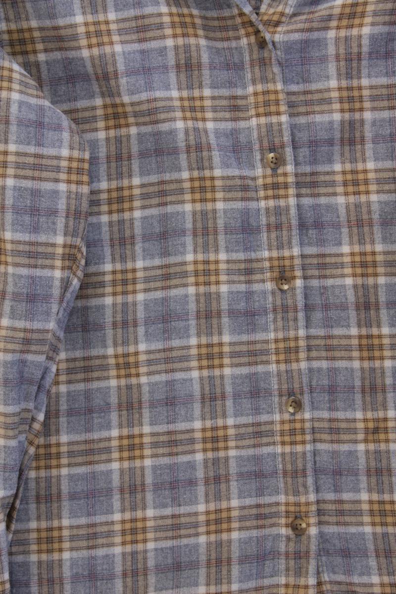 Uniqlo Karobluse Gr. S kariert Langarm grau aus Baumwolle