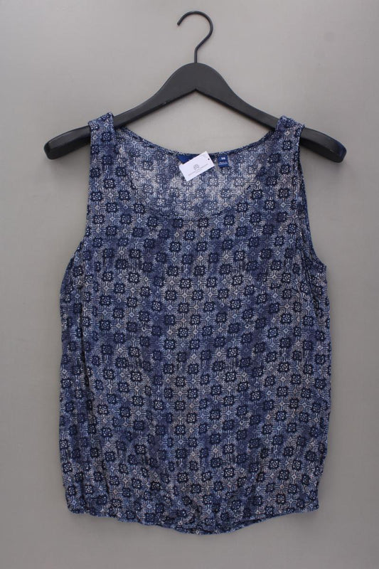 Tom Tailor Ärmellose Bluse Gr. 38 blau aus Viskose