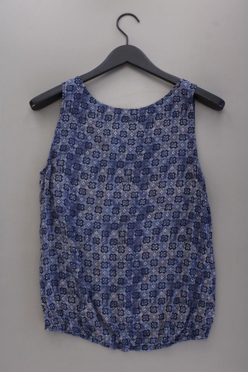Tom Tailor Ärmellose Bluse Gr. 38 blau aus Viskose