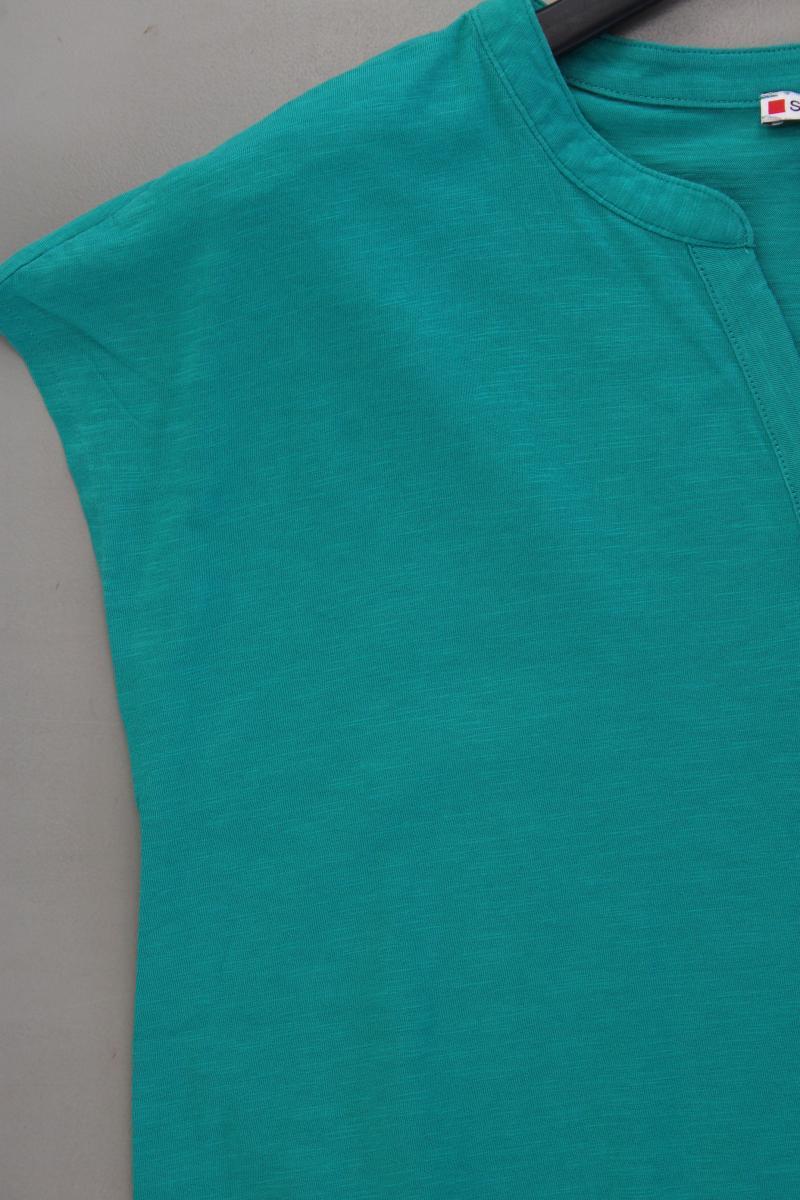 Street One Shirt mit V-Ausschnitt Gr. 42 Kurzarm grün