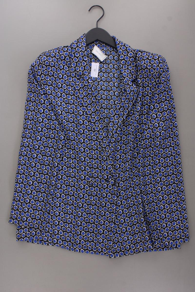 NEO NOIR Classic Blazer Gr. 42 geometrisches Muster blau aus Polyester
