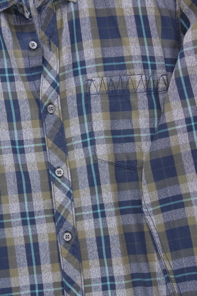edc by Esprit Karohemd für Herren Gr. L kariert Langarm blau aus Baumwolle