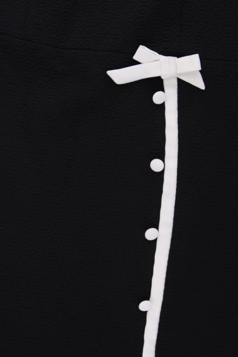 Linea Raffaelli Etuikleid Gr. 40 Kurzarm schwarz aus Polyamid