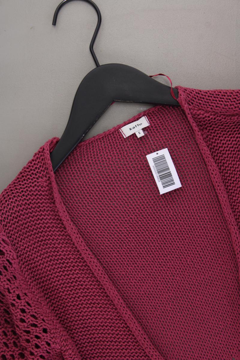 Kaffe Strickjacke Gr. S Langarm lila aus Polyacryl