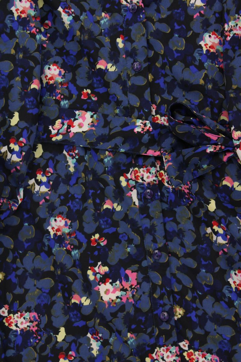 Pieces Langarmkleid Gr. L mit Blumenmuster neuwertig mehrfarbig aus Polyester