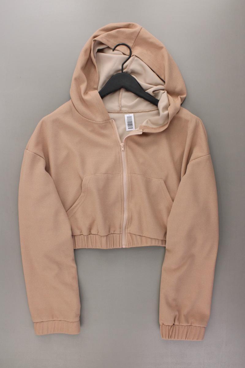 Shein Crop Sweatjacke Gr. XXL neuwertig Langarm braun aus Polyester