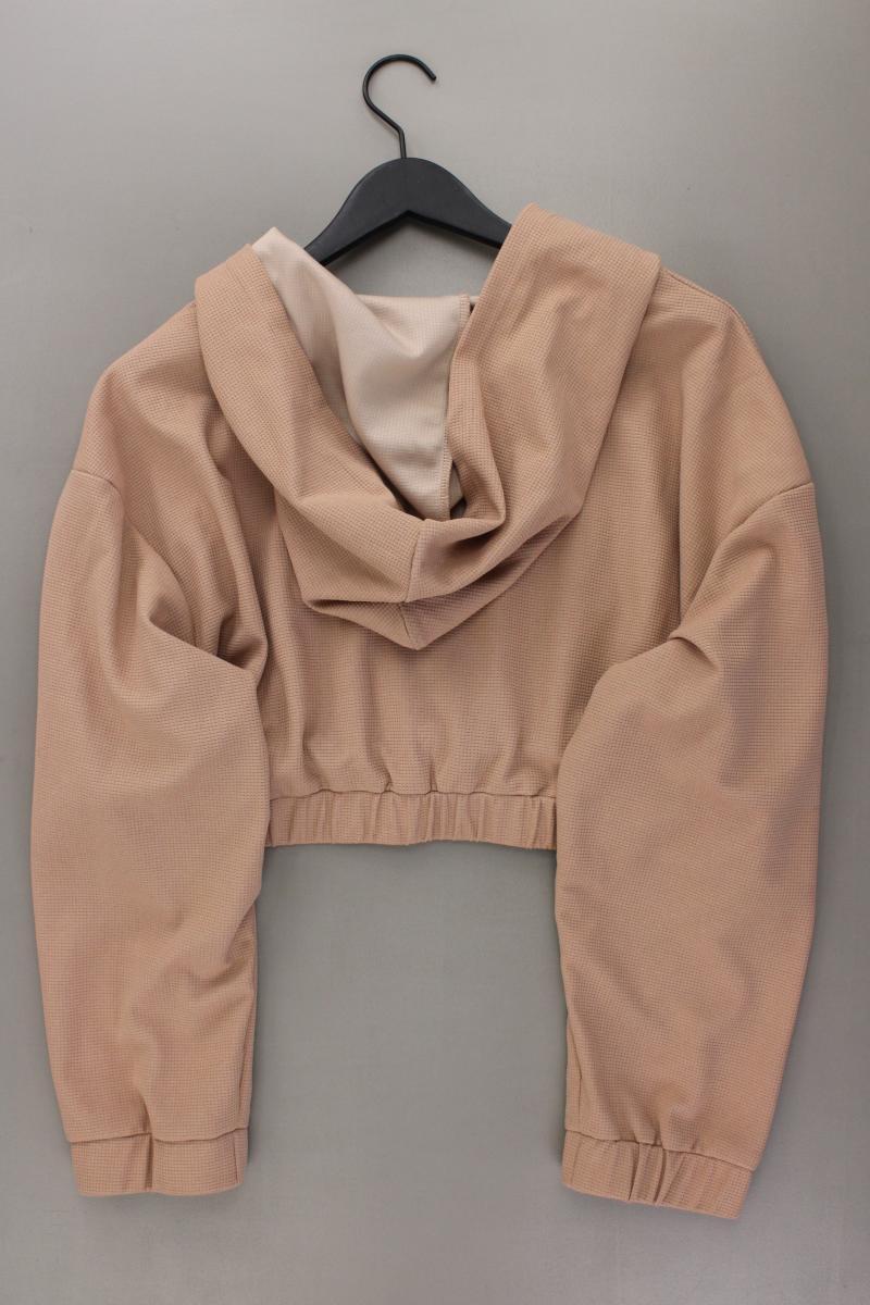 Shein Crop Sweatjacke Gr. XXL neuwertig Langarm braun aus Polyester