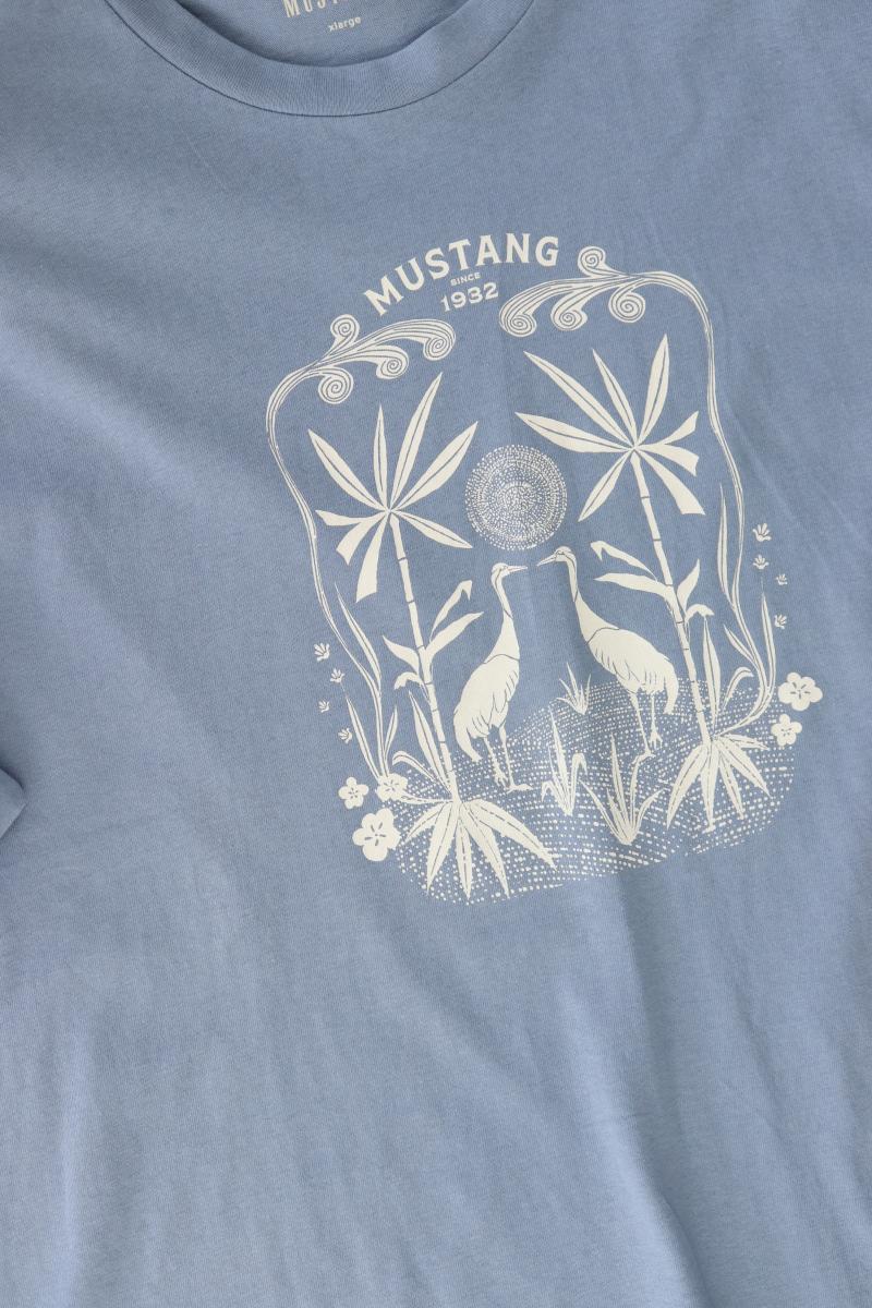 Mustang Printshirt Gr. XL neu mit Etikett Neupreis: 25,99€! Kurzarm blau