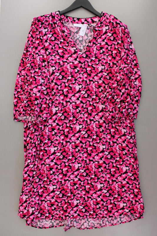 Vila Evoked Kleid Gr. 52 mit Blumenmuster 3/4 Ärmel pink