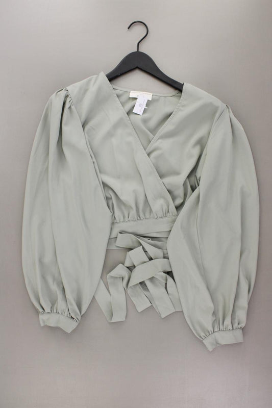 GuidoMaria Kretschmer AboutYou Crop Wickelbluse Gr. 46 neuwertig Langarm grün