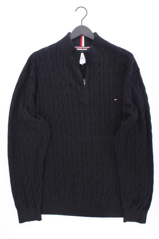 Tommy Hilfiger Zopfpullover für Herren Gr. XXL schwarz aus Baumwolle