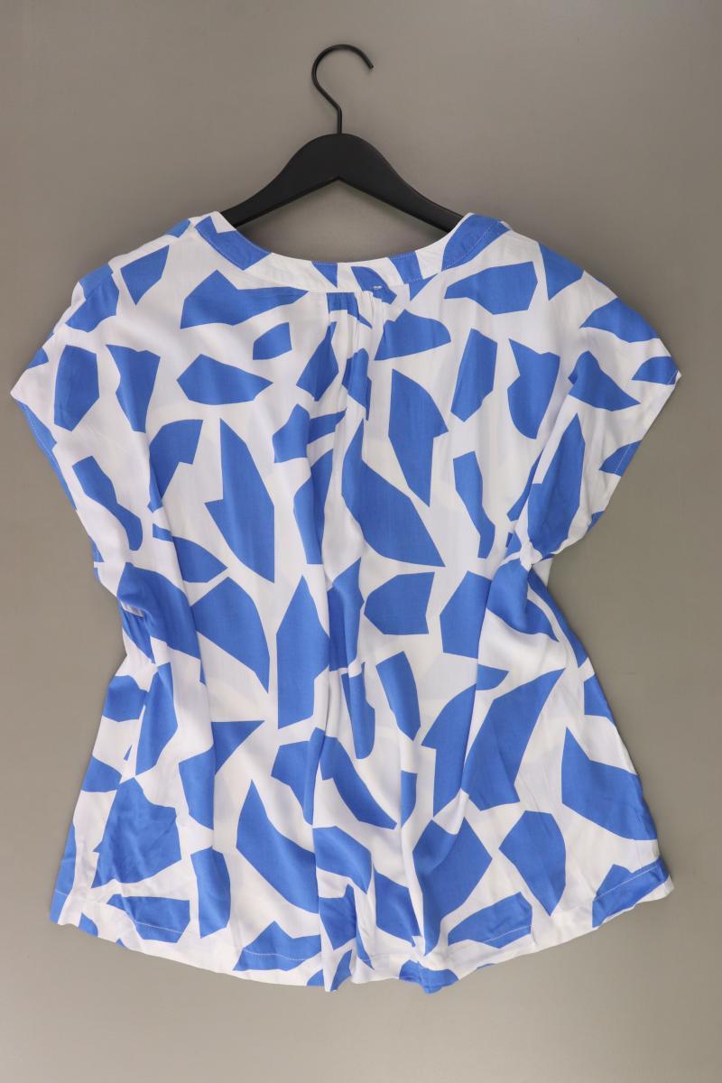 Steilmann Kurzarmbluse Gr. 48 blau aus Viskose