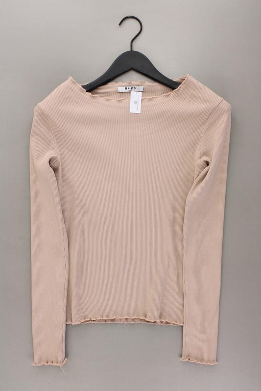 NA-KD Longsleeve-Shirt Gr. 42 Langarm creme