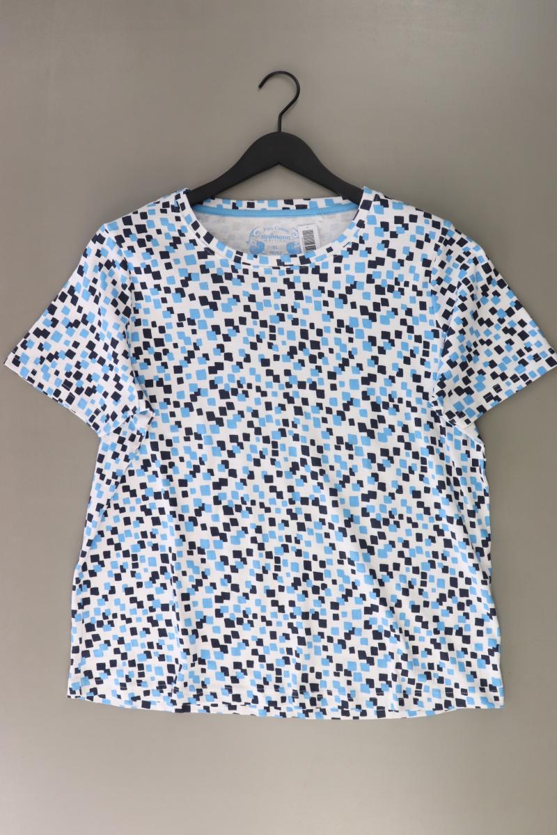 Steilmann Printshirt Gr. 48/50 geometrisches Muster neu mit Etikett Kurzarm blau