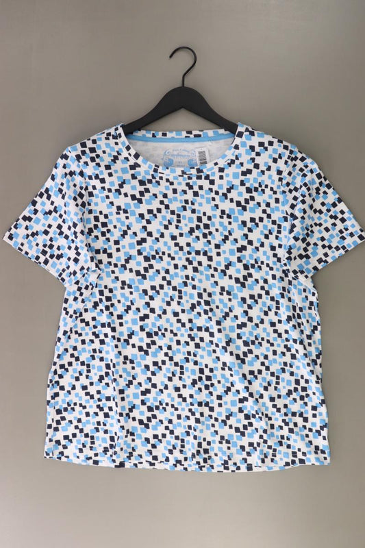 Steilmann Printshirt Gr. 48/50 geometrisches Muster neu mit Etikett Kurzarm blau