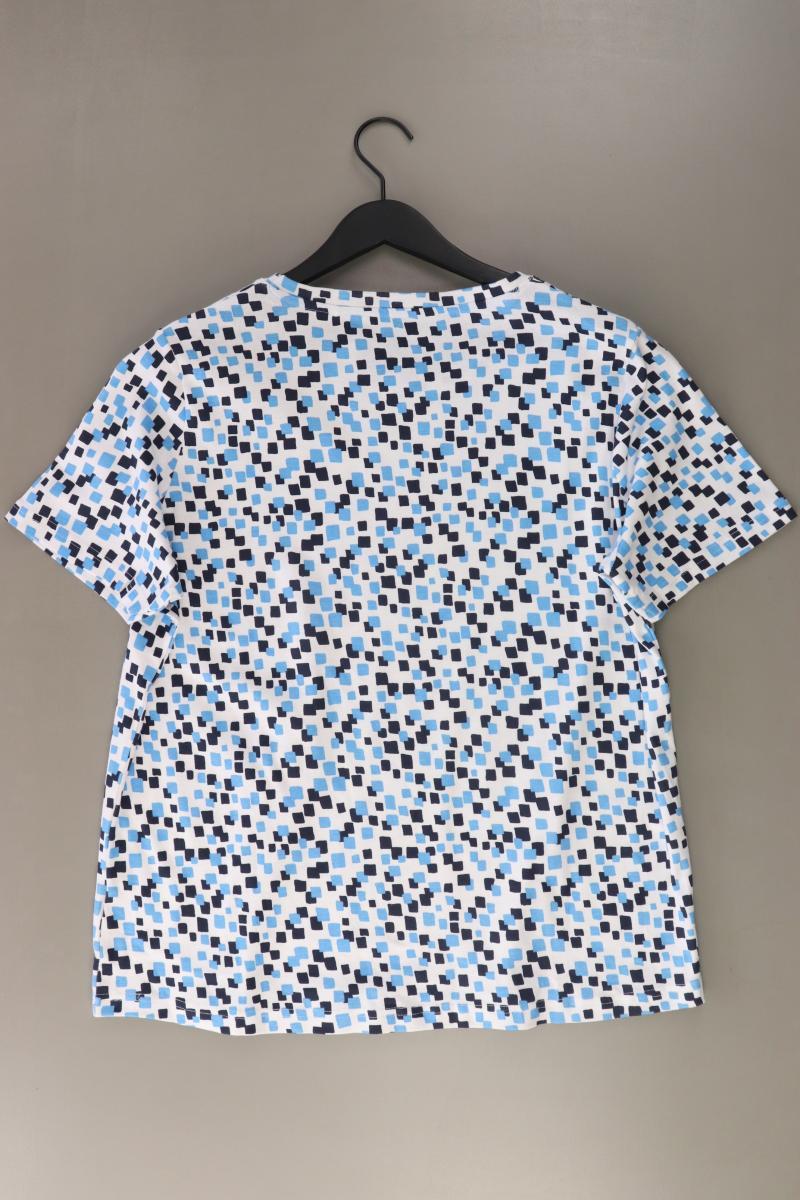 Steilmann Printshirt Gr. 48/50 geometrisches Muster neu mit Etikett Kurzarm blau