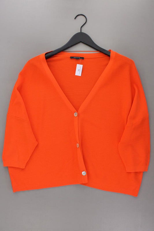 comma, Strickjacke Gr. L neuwertig 3/4 Ärmel orange aus Viskose