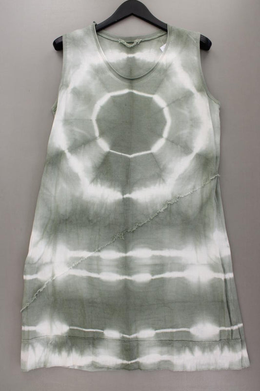 Batikkleid Gr. OneSize mit Batikmuster Ärmellos olivgrün aus Baumwolle